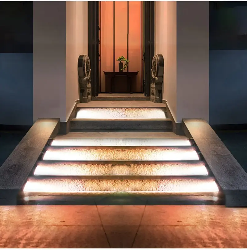 2 6 Pack Triangular Step Lights IP67 Solar Light Garden Decoration Light tag1