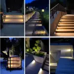2 6 Pack Triangular Step Lights IP67 Solar Light Garden Decoration Light tag1