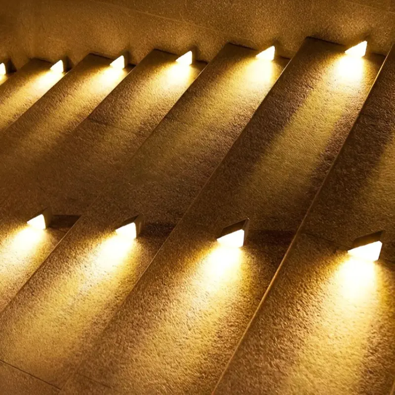 2 6 Pack Triangular Step Lights IP67 Solar Light Garden Decoration Light tag1