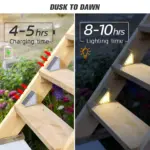 2 6 Pack Triangular Step Lights IP67 Solar Light Garden Decoration Light tag1
