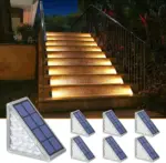 2 6 Pack Triangular Step Lights IP67 Solar Light Garden Decoration Light tag1