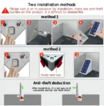 2 6 Pack Triangular Step Lights IP67 Solar Light Garden Decoration Light tag1