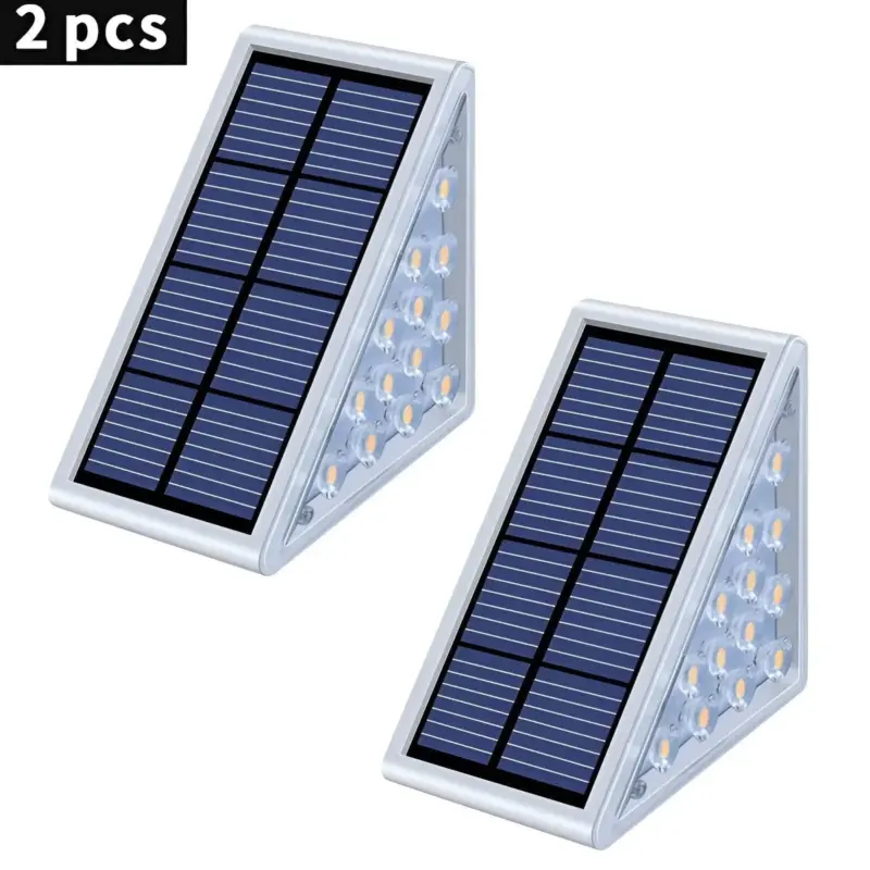 2 6 Pack Triangular Step Lights IP67 Solar Light Garden Decoration Light tag1