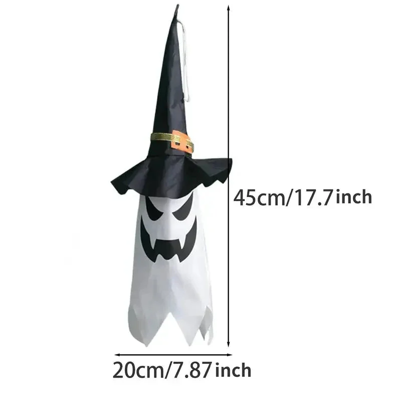 2-Piece Set: Glowing Ghost Witch Hat Halloween Decorations -  - #tag1#