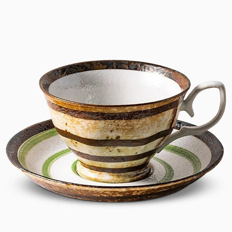 2-Piece Set Stoneware Matcha Teacup and Saucer -  - #tag1#