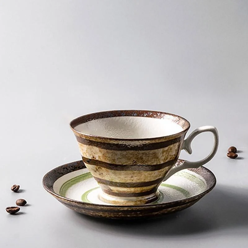 2-Piece Set Stoneware Matcha Teacup and Saucer -  - #tag1#