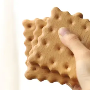 2-Piece Wooden Coasters Inspired by Biscuit