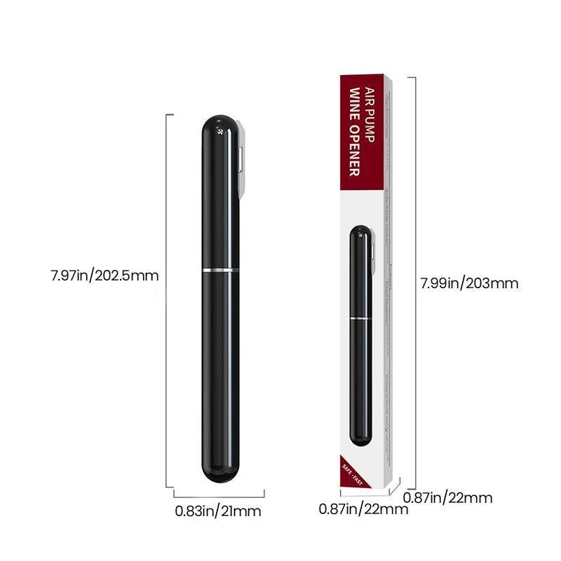 2-in-1 Air Pressure Pump Wine Bottle Opener with Foil Cutter -  - #tag1#