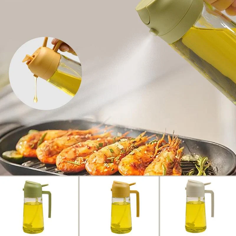 2-in-1 Glass Oil Sprayer and Dispenser -  - #tag1#