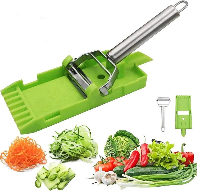 2-in-1 Vegetable Shredder & Slicer, Multi Double Knife Peeler -  - #tag1#
