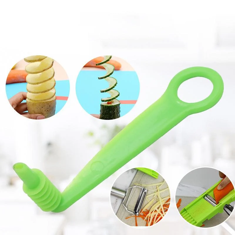 2-in-1 Vegetable Shredder & Slicer, Multi Double Knife Peeler -  - #tag1#