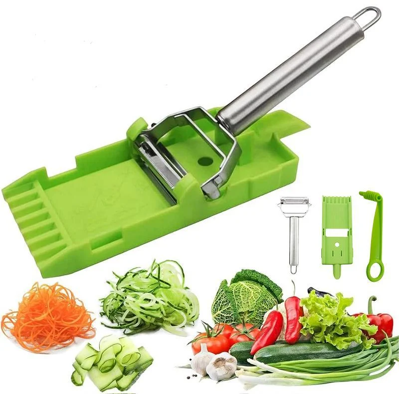 2-in-1 Vegetable Shredder & Slicer, Multi Double Knife Peeler -  - #tag1#