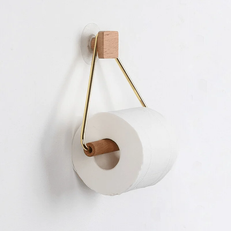 2 Main Toilet Paper Holder Bathroom Wooden Roll Holder Contact Paper Holder Household Storage Rack Toilet Accessories