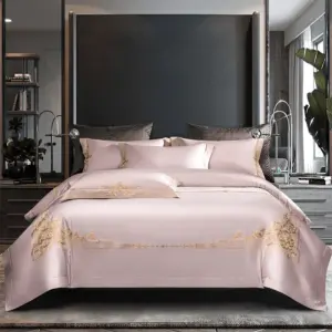 Homeko Pearl Pink Luxury Egyptian Cotton Bedding Set