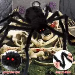 200 Halloween Spider Web and 59 Giant Spider Decoration tag1