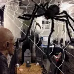 200 Halloween Spider Web and 59 Giant Spider Decoration tag1