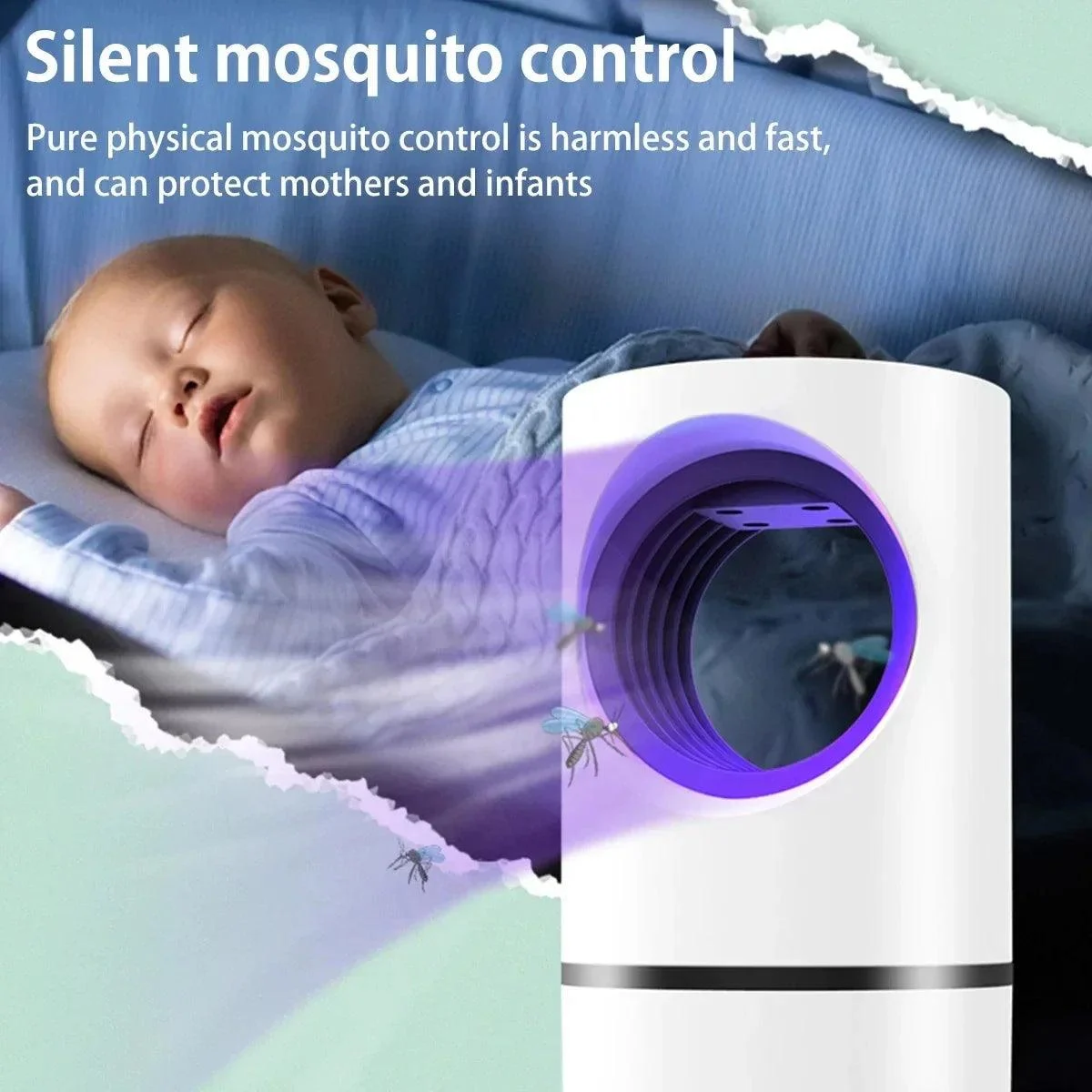 2022 New Indoor Electric Mosquito Trap Mosquito Lamp with USB Power and Adapter Suction Fan Outdoor Insect Trap -  - #tag1#