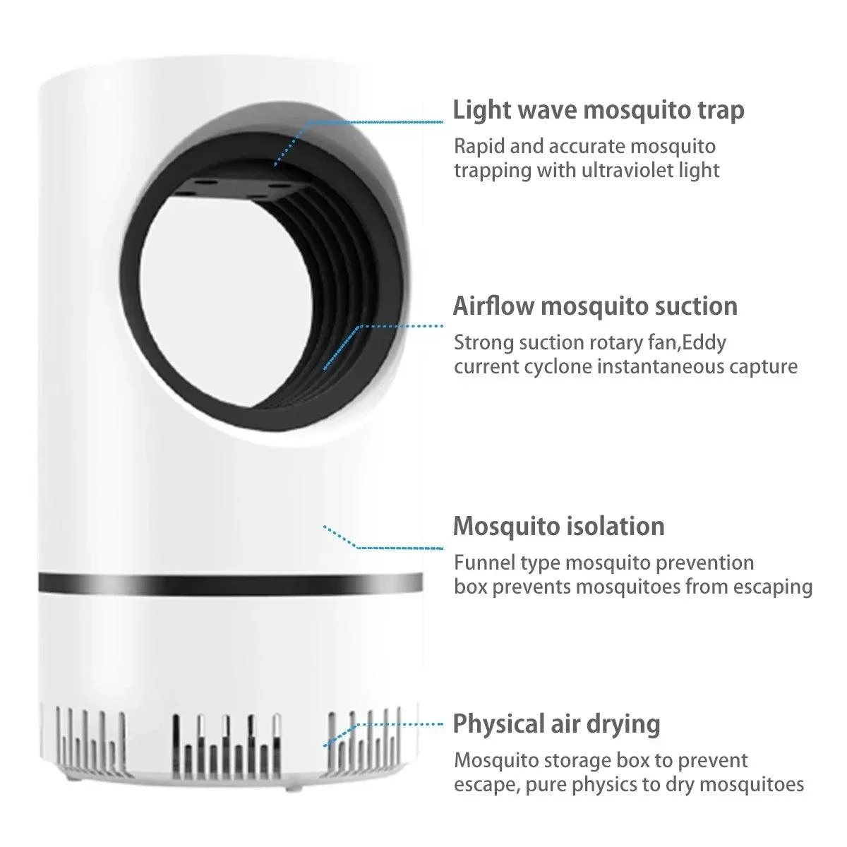 2022 New Indoor Electric Mosquito Trap Mosquito Lamp with USB Power and Adapter Suction Fan Outdoor Insect Trap -  - #tag1#