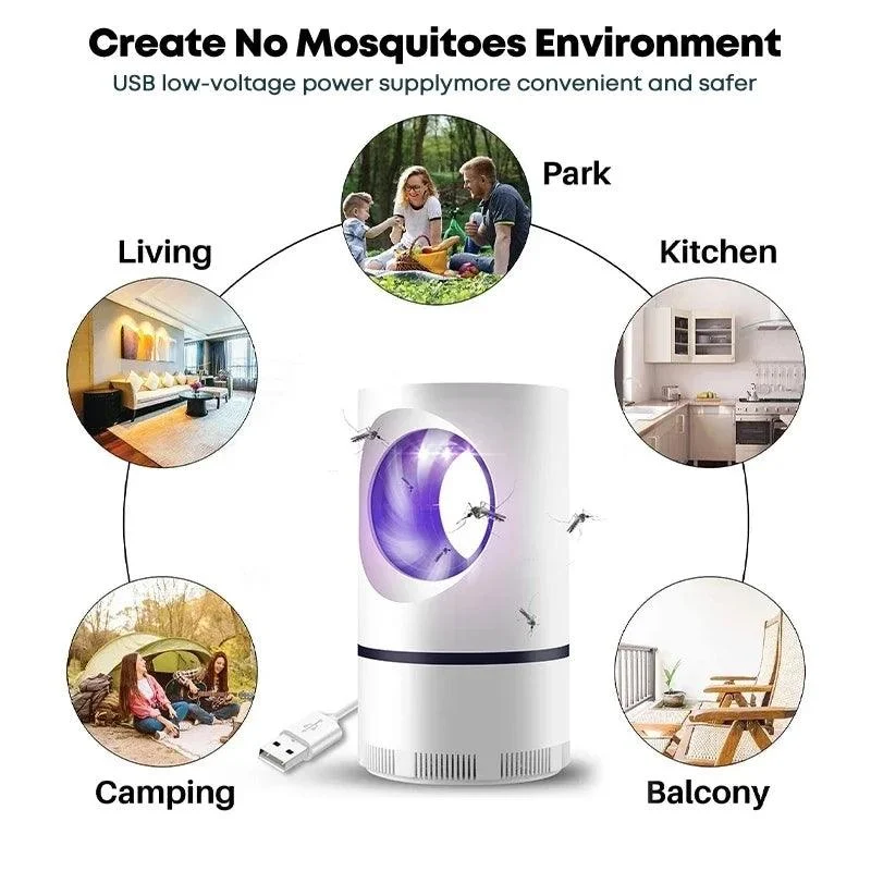 2022 New Indoor Electric Mosquito Trap Mosquito Lamp with USB Power and Adapter Suction Fan Outdoor Insect Trap -  - #tag1#
