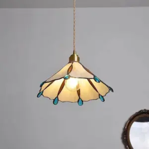 Homeko Stained Glass Tiffany Pendant Light