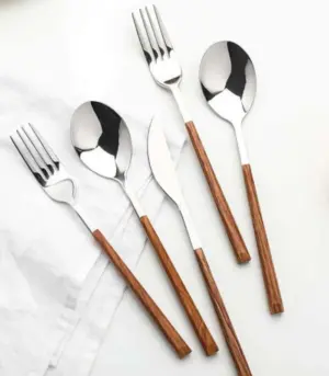20 Pcs 304 Stainless Steel Cutlery Set Silver