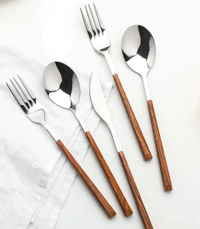 20 Pcs 304 Stainless Steel Cutlery Set Silver -  - #tag1#