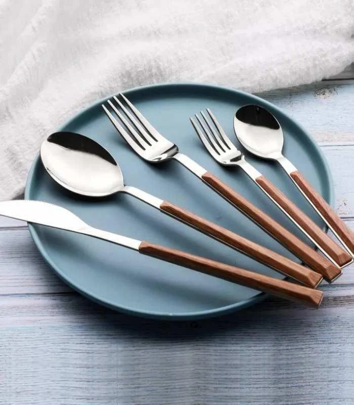 20 Pcs 304 Stainless Steel Cutlery Set Silver -  - #tag1#