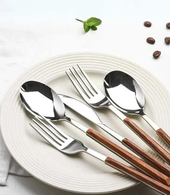 20 Pcs 304 Stainless Steel Cutlery Set Silver -  - #tag1#