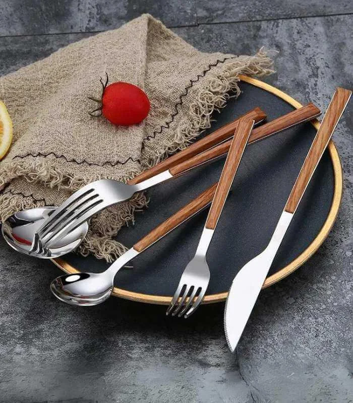 20 Pcs 304 Stainless Steel Cutlery Set Silver -  - #tag1#