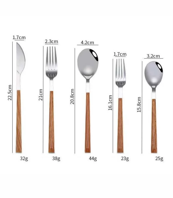 20 Pcs 304 Stainless Steel Cutlery Set Silver -  - #tag1#
