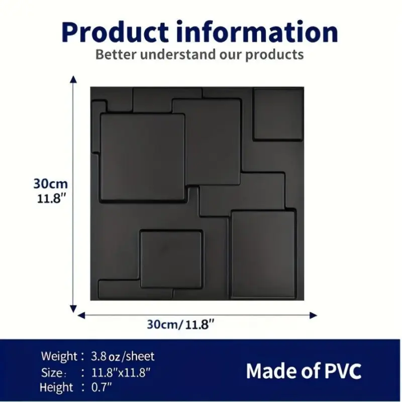 20pcs 3D Three Dimensional Wall Panels Waterproof Moisture Proof Wall Panels Easy To Clean And Free Cutting tag1