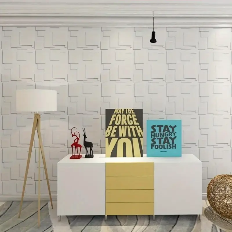 20pcs 3D Three Dimensional Wall Panels Waterproof Moisture Proof Wall Panels Easy To Clean And Free Cutting tag1