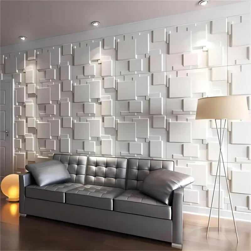 20pcs 3D Three Dimensional Wall Panels Waterproof Moisture Proof Wall Panels Easy To Clean And Free Cutting tag1