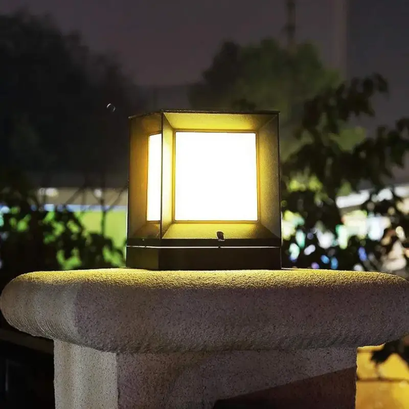 220V Moderne Vierkante Kubus Led Pijler Lamp Outdoor Waterdichte Landschap Kolom Lamp Villa Tuin Binnenplaats Gazon 972c7f55 a733 4bde 9911 a75de0fd17e9