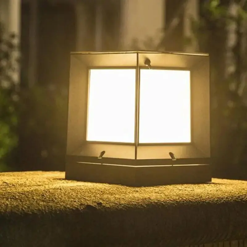 220V Moderne Vierkante Kubus Led Pijler Lamp Outdoor Waterdichte Landschap Kolom Lamp Villa Tuin Binnenplaats Gazon d6b2889e 684e 48ab 9514 27f33733c013