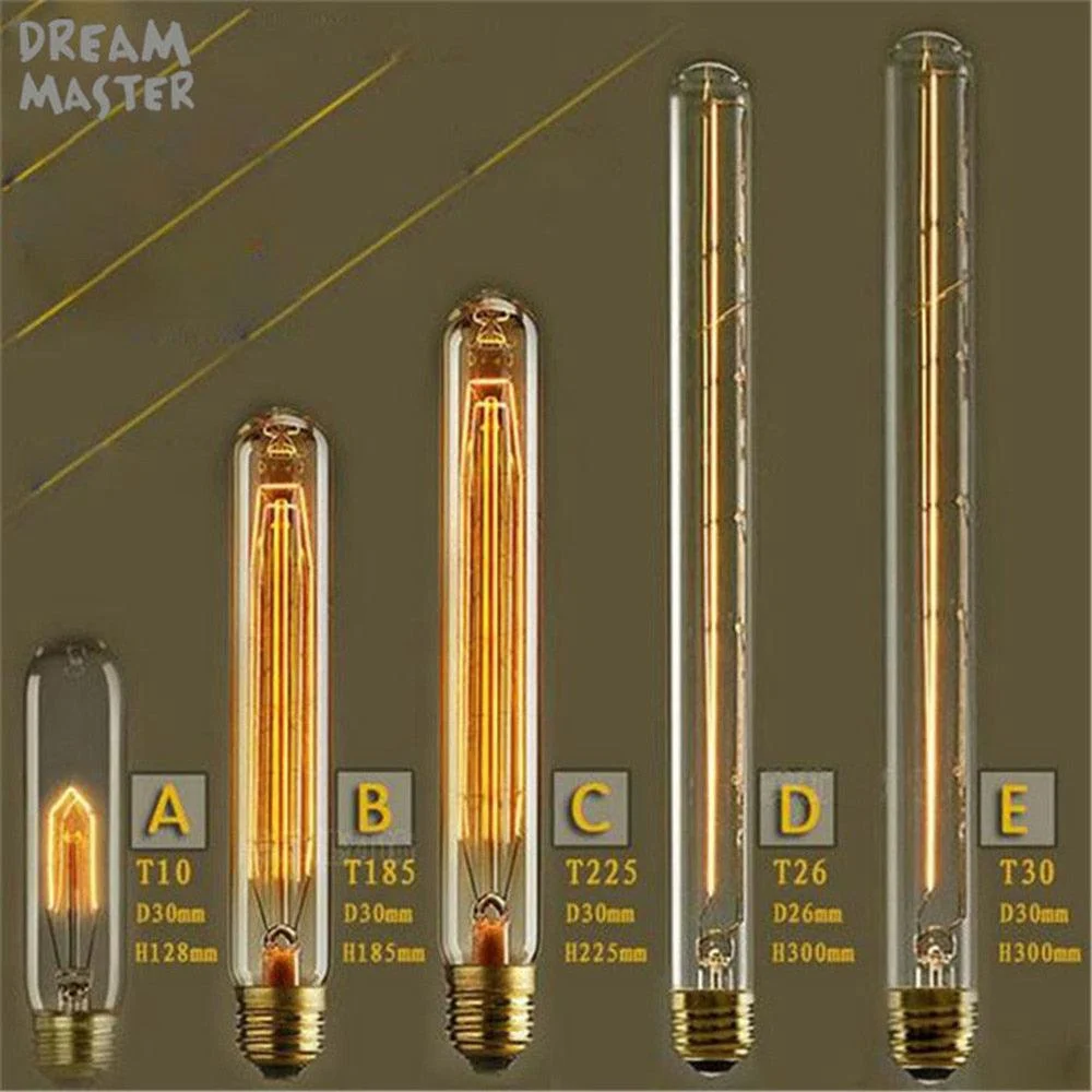 220V 240V T10 T185 T225 T300 Vintage Edison Bulb E27 Retro Incandescent Light bulbs -  - #tag1#