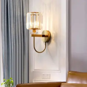 Wall Lamp - CrystalLux - Cylindrical Design - Gold Finish