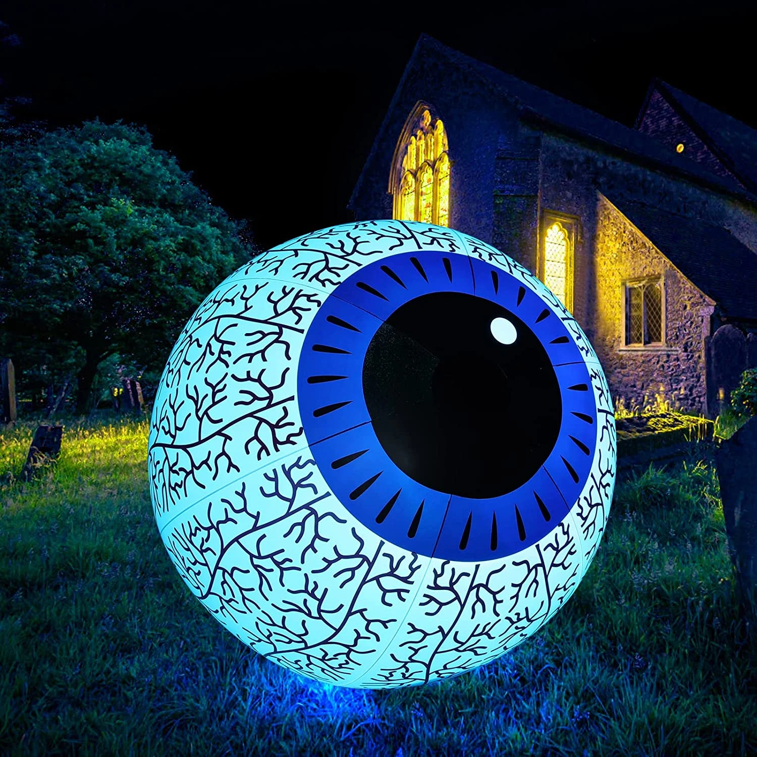 24-Inch Halloween Inflatable Ghost Eyeball Decor -  - #tag1#