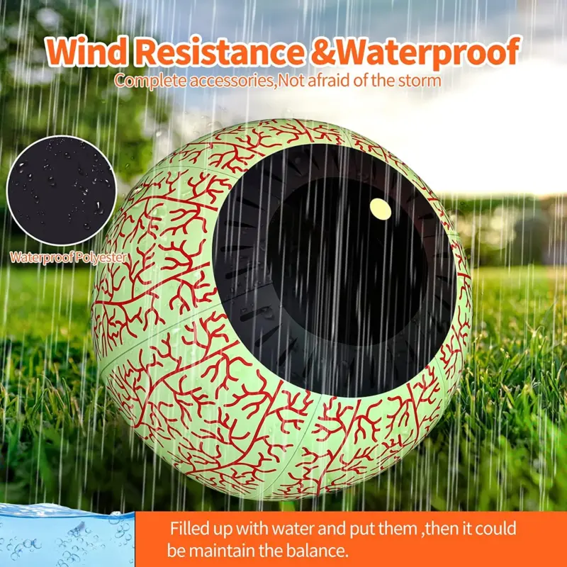 24 Inch Halloween Inflatable Ghost Eyeball Decor tag1