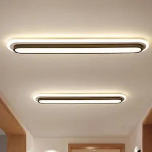 Oval LED Ceiling Lamp Black/White with Acrylic Diffuser