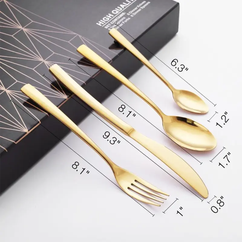 24PCS Gold Cutlery Dinner Set Tableware Cutlery Set Dishes Knives Forks Spoons Western Kitchen Dinnerware 18 8ae3405e 7980 4257 89a0 c6cd4e84c843