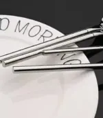 24 Pc Cutlery Set Dinnerware Set Stainless Steel Mirror Polished tag1