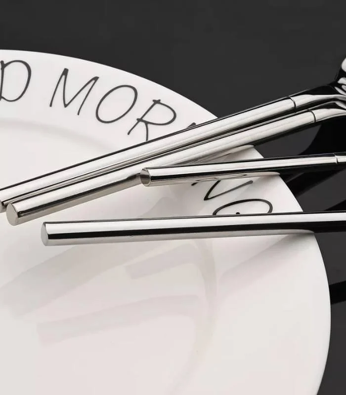 24 Pc Cutlery Set Dinnerware Set Stainless Steel Mirror Polished -  - #tag1#