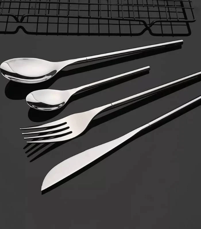 24 Pc Cutlery Set Dinnerware Set Stainless Steel Mirror Polished -  - #tag1#