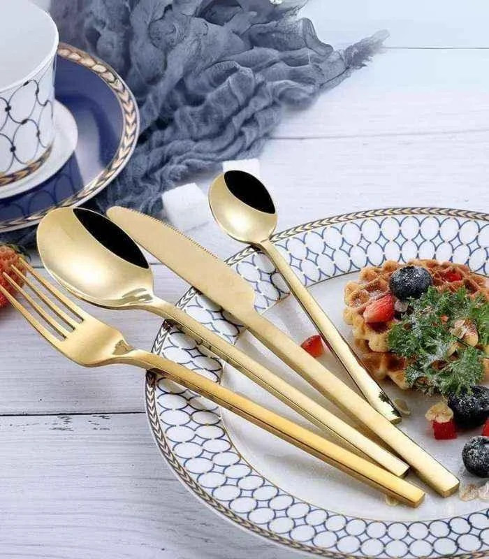 24 Pcs Cutlery Set Boston Contemporary 18/10 Stainless Steel Set for 6 -  - #tag1#