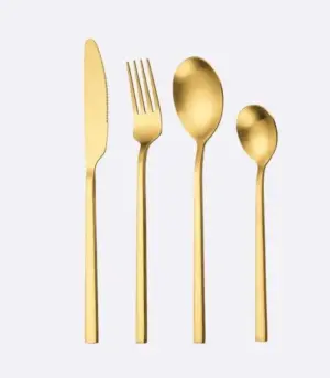 24 Pcs Cutlery Set Boston Contemporary 18/10 Stainless Steel Set for 6 Matt