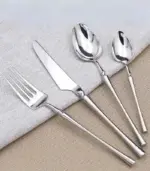 24 Pcs Cutlery Set Classic Stainless Steel Art Deco Silver tag1