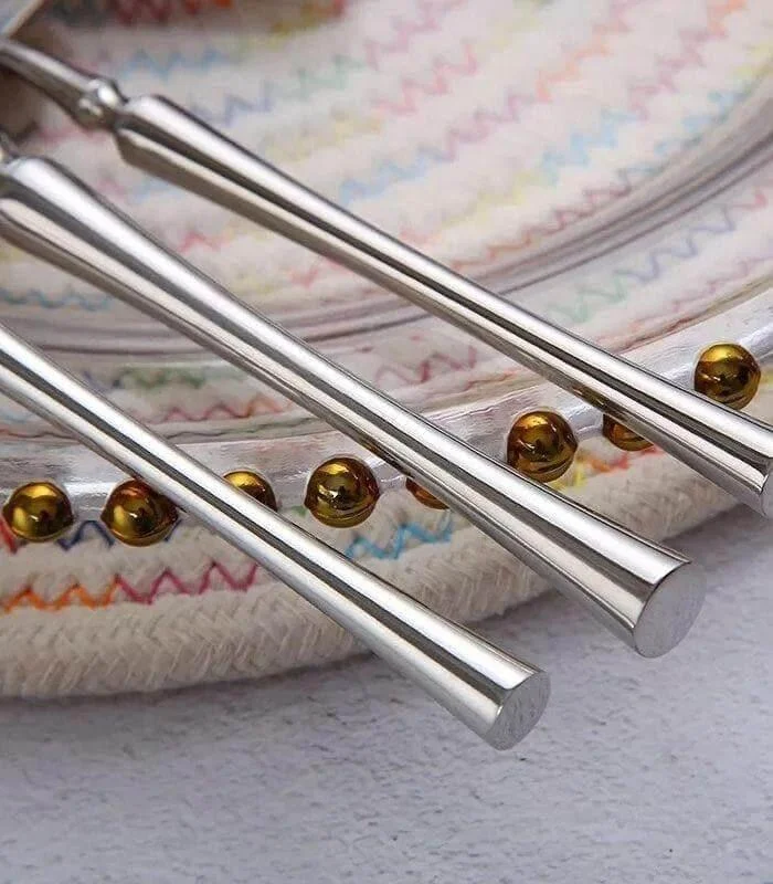 24 Pcs Cutlery Set Classic Stainless Steel Art Deco Silver -  - #tag1#