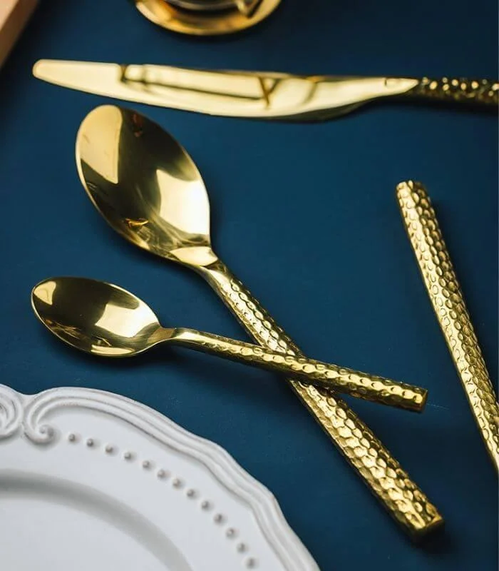 24 Pcs Cutlery Set Meadow Stainless Steel For 6 Gold -  - #tag1#