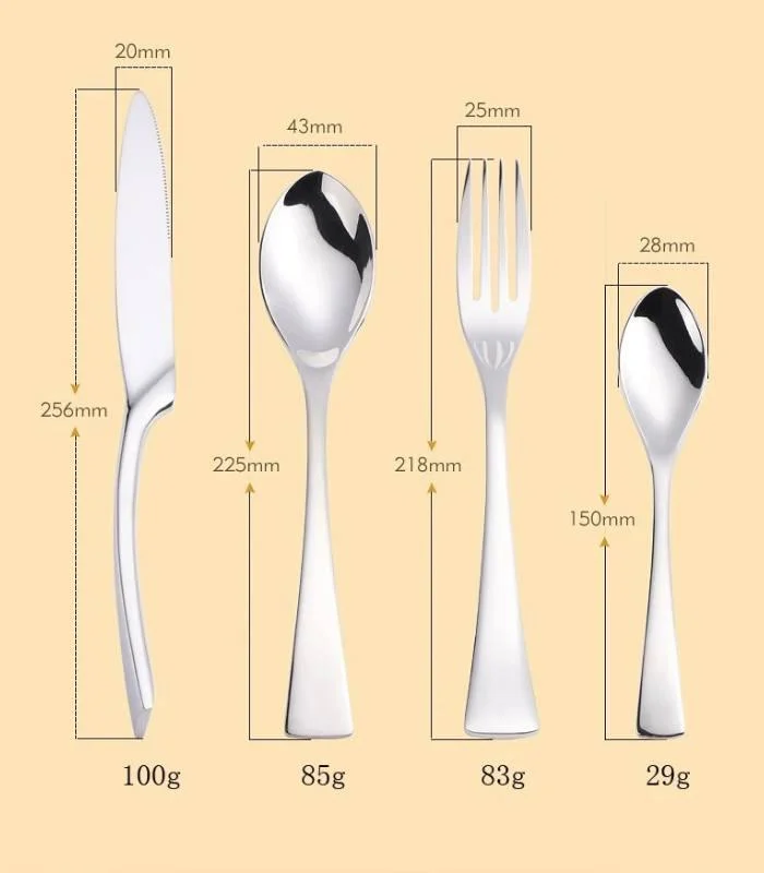 24 Pcs Cutlery Set New York Stainless Steel Flatware 18/8 -  - #tag1#